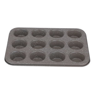 Back Chef Granite Mini Cupcake Pan, 25.5 x 19.5 x 2.1 cm, Rectangle, 12 Places - cappuccino product image 2