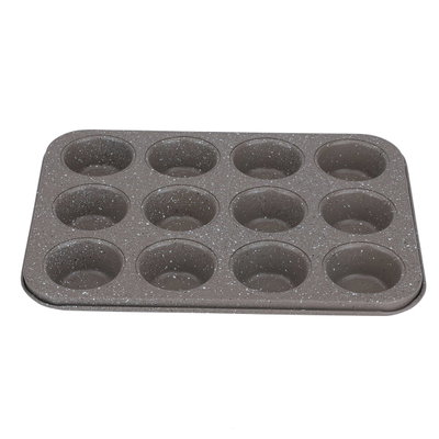 Back Chef Granite Mini Cupcake Pan, 25.5 x 19.5 x 2.1 cm, Rectangle, 12 Places - cappuccino product image 2