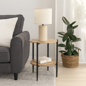 طاولة جانبية مودرن خشب MDF و ستيل، 55×45 45 سم - خشبي product image