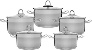 طقم قدور استيل هاشفير، 10 قطع - فضي product image 2