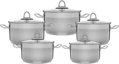 طقم قدور استيل هاشفير، 10 قطع - فضي product image 2