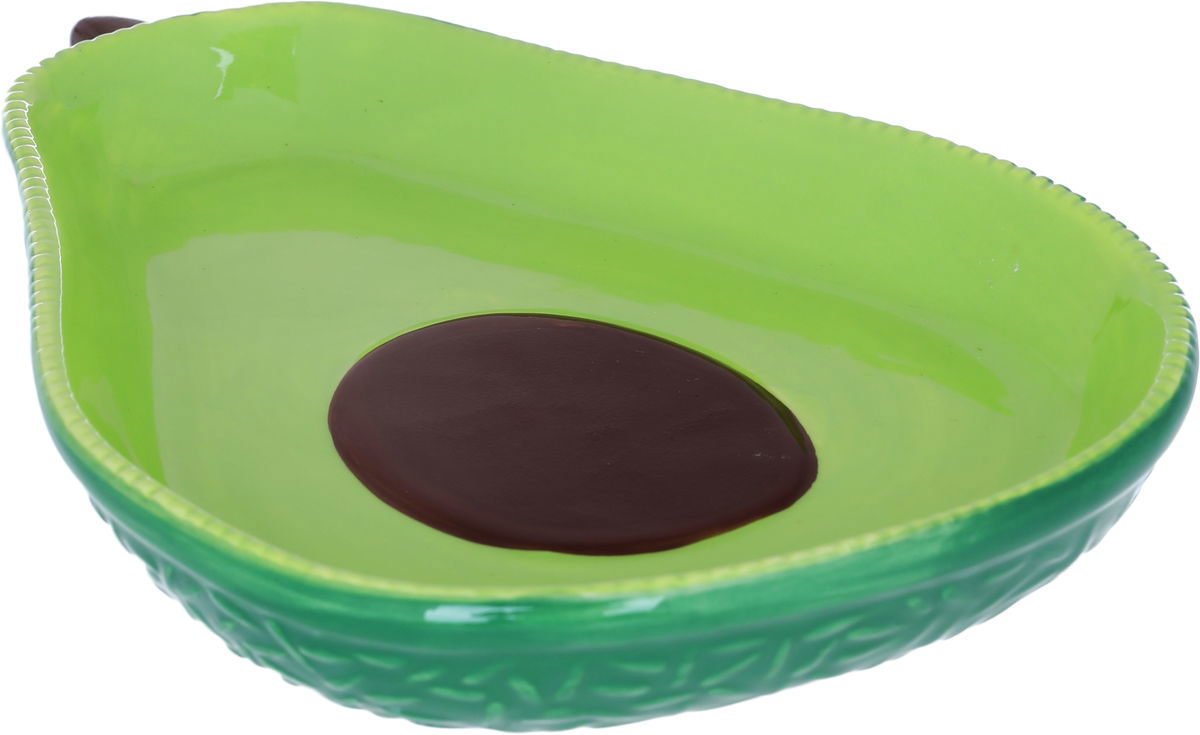 Al Saif Gallery Porcelain Serving Plate, 24.9 x 14.5 x 2.5 cm, Avocado - Green product image 4