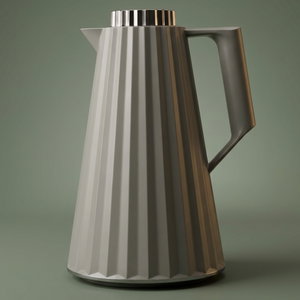 Elegance Figo Thermos, 1 Liter, Glass Inner Container, Nickel Lid - Cappuccino product image