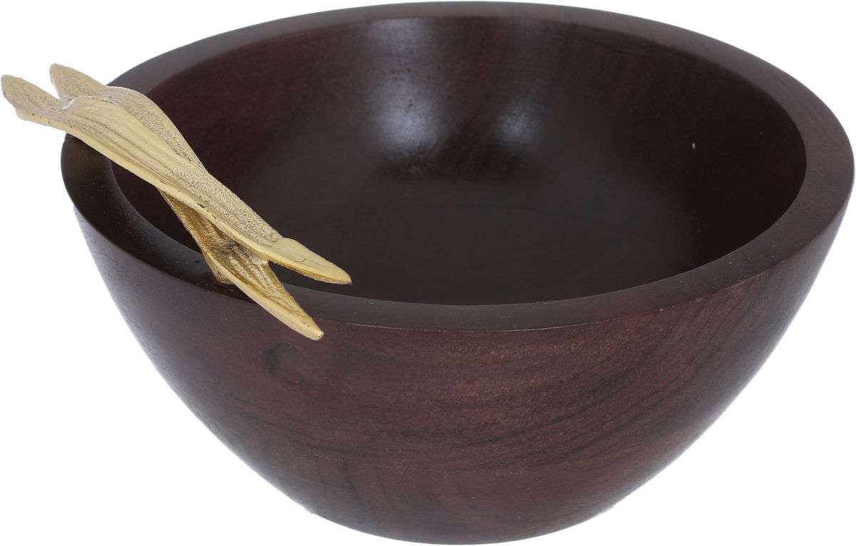 Al Saif Gallery Wooden Bowl, 16x7 cm - Brown product image