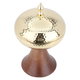 Steel date with Saif Gallery wood base, large - gold product image 2