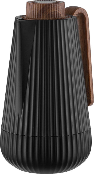 Glory Sumo Thermos, 0.7 Liter, Wooden Handle, Glass Interior, Push Button - Black Wood product image 4