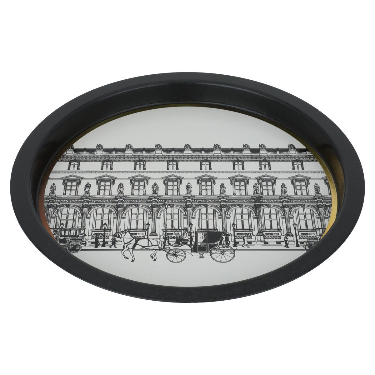 Al Saif Gallery steel tray, round - black product image 2