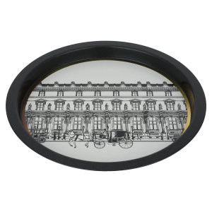 Al Saif Gallery steel tray, round - black product image 2