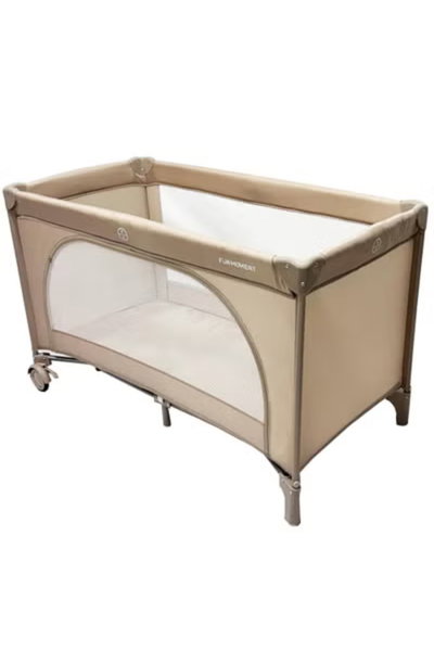 سرير اطفال فان مومنت، 125×65 سم، قابلة للطي - بيج product image 2