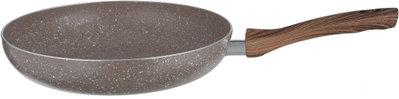 طقم قدور جرانيت روكي، 7 قطع، مسكة يد خشبي، غطاء زجاج - بني product image 4