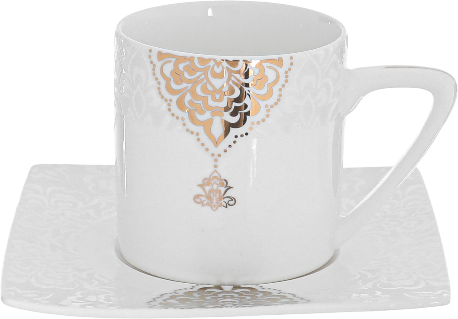 طقم سفرة بورسلان دانيا، 77 قطعة - ابيض ذهبي product image 7