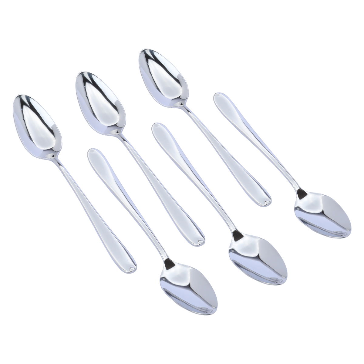 Al Saif Gallery Steel Sweet Spoons Set, 6 Pieces - Silver product image