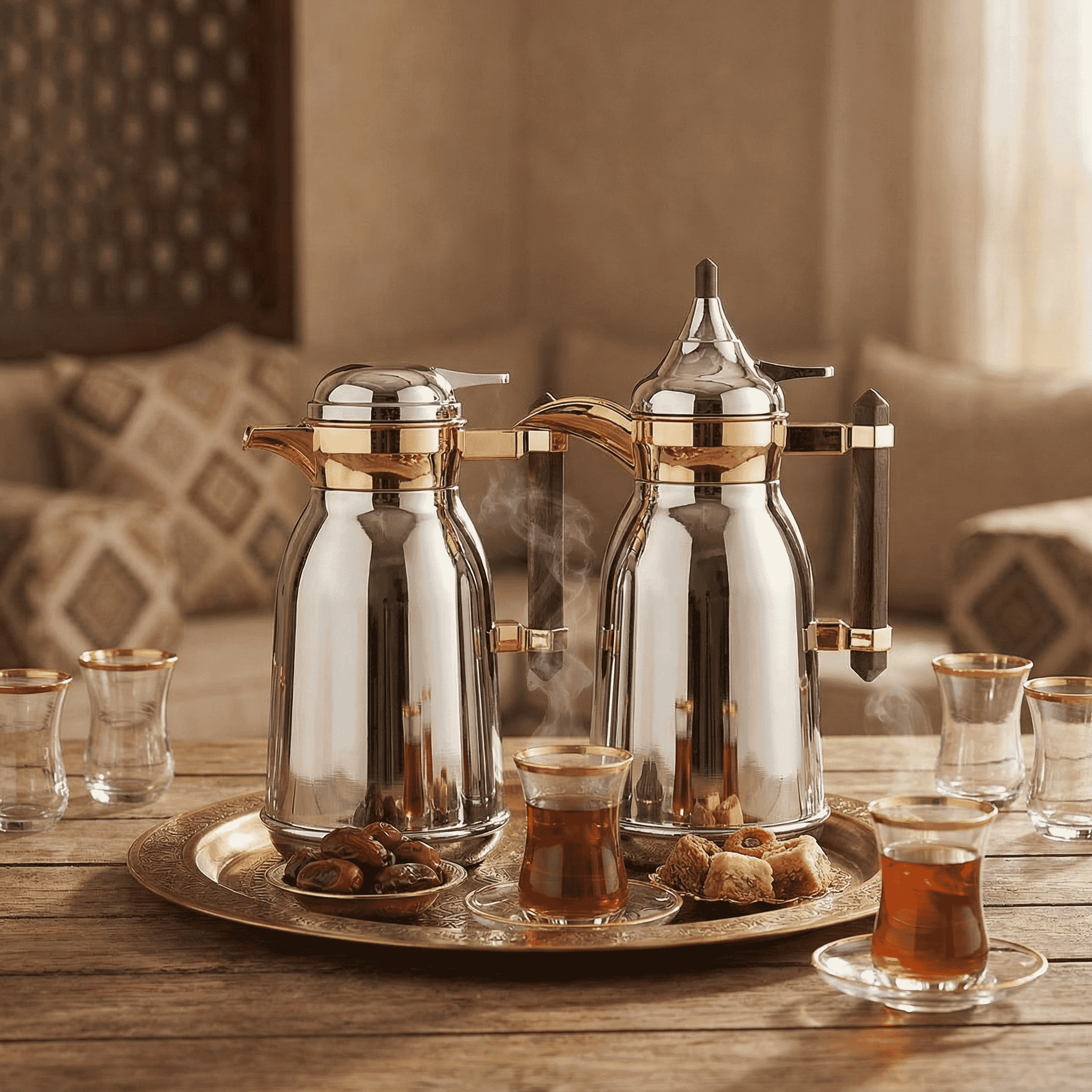 Al Saif Gallery Shahd Thermos Set, 2 Pieces, 1/2 Liter, Heat
