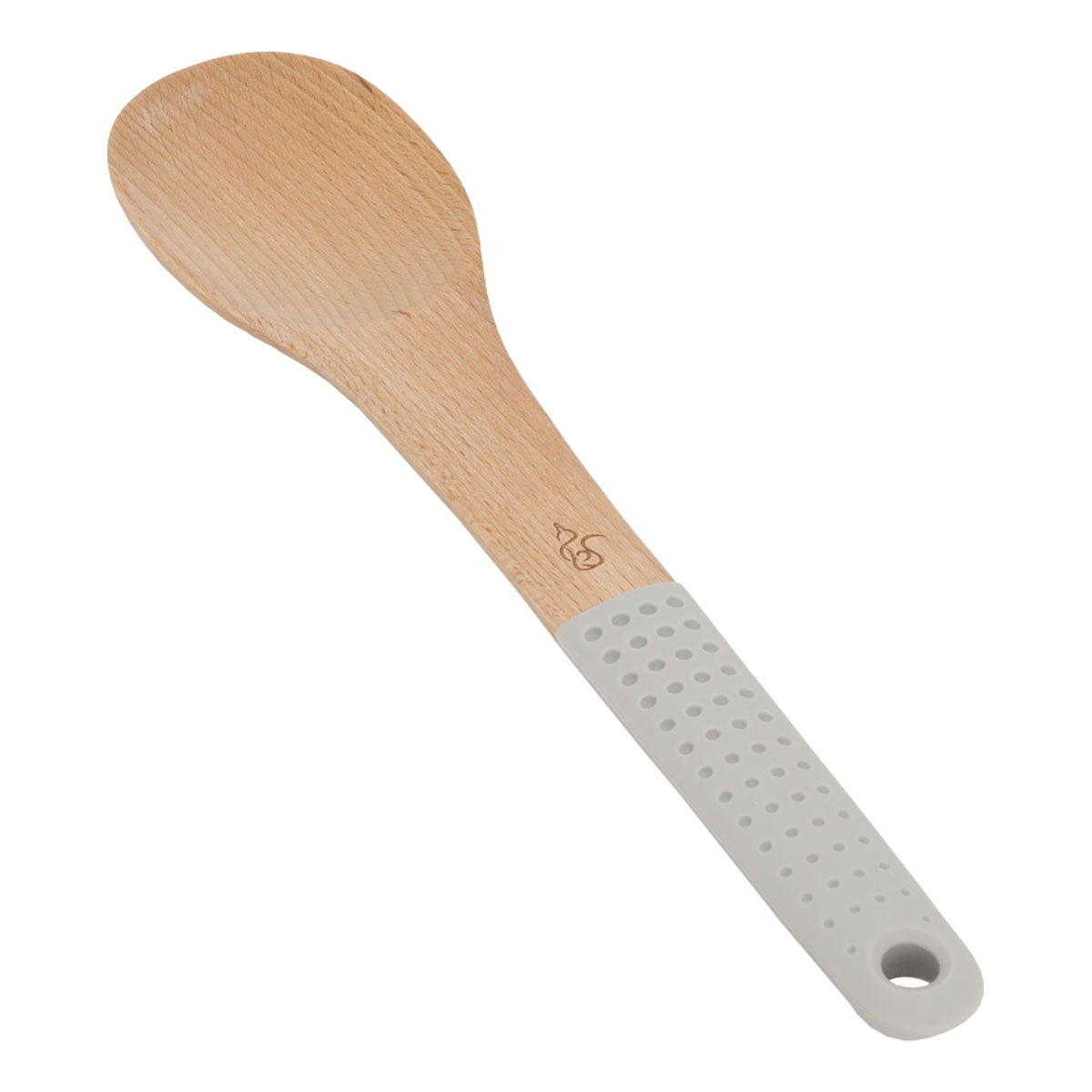 Al Saif Gallery wooden serving spoon, with silicone handle - wooden product image