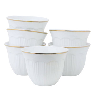 طقم فناجين قهوة عربي بورسلان السيف غاليري، 12 قطعة - أبيض product image 2