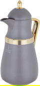 Al Saif Gallery Najd thermos set, 1/1 liter, thermal glass inner shell, plastic outer shell - golden cappuccino product image 5