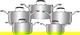 Rocky Steel Cookware Set, 10 Pieces, Silicone Handle - Silver product image 1