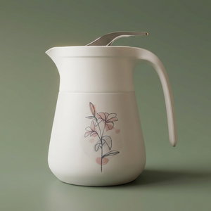 Al Saif Gallery thermos, 0.5 liters, steel inner container, steel outer shell - white product image