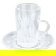 Al Saif Gallery Glass bialet set with plate , 100 ml, 12 pieces - Clear product image 2