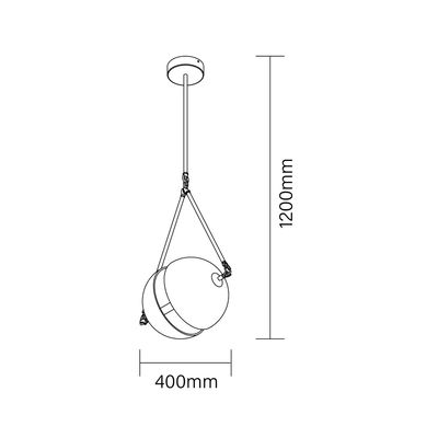 ثريا معلقة مودرن مشكاتي، 3000 كلفن، 120واط، ألومنيوم زجاج - نحاسي product image 5