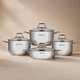 طقم قدور بيرلا ستانلس ستيل كوركماز ، 8 قطعة - فضي product image 1