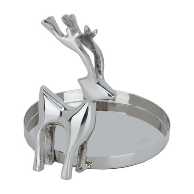 صحن تقديم استيل السيف غاليري، 10×10×1 سم، دائري - فضي product image 1