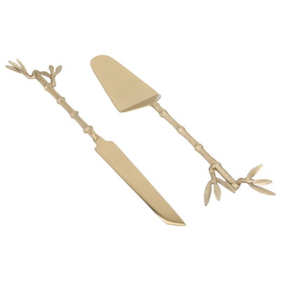 طقم ملاعق خدمة كيك استيل السيف غاليري، 2 قطعة - ذهبي product image 1