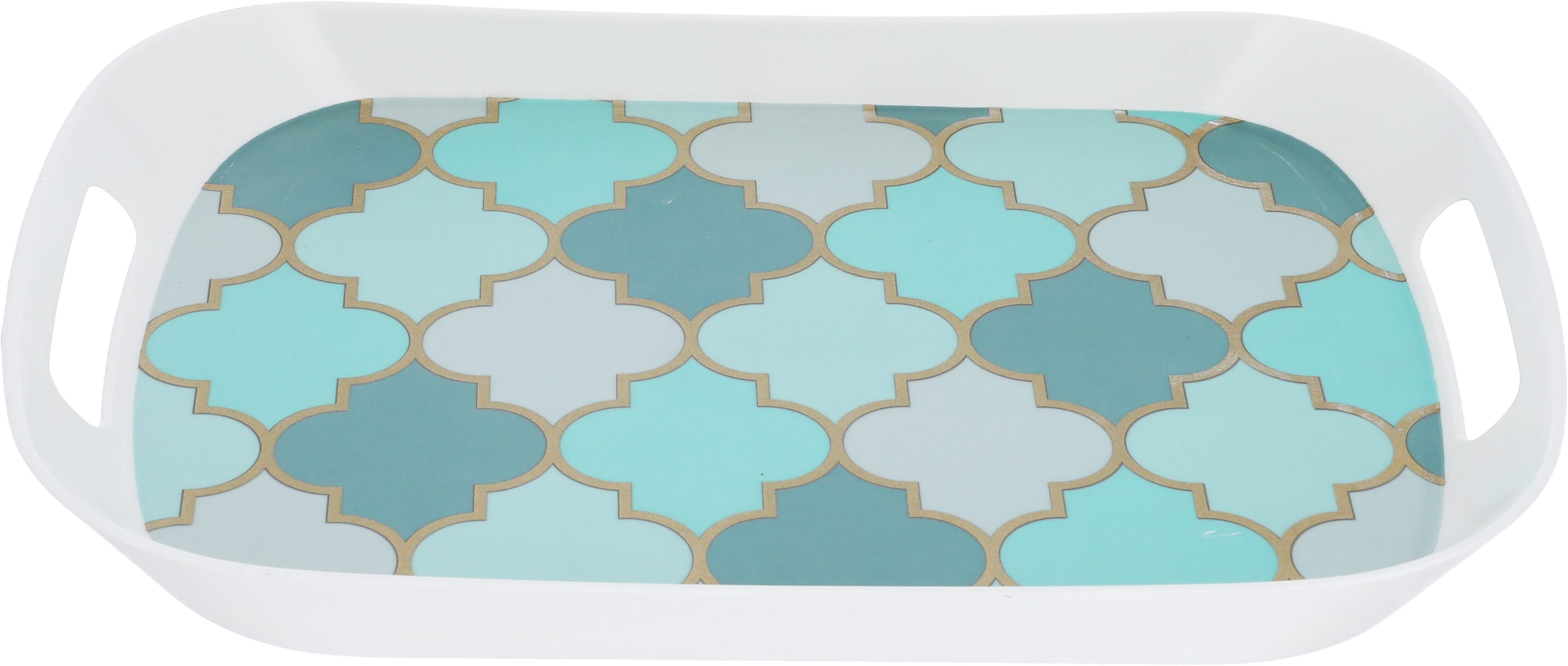Al Saif Gallery Melamine Tofia with White Edges, 34 x 23 x 3 cm, Rectangle - Green product image