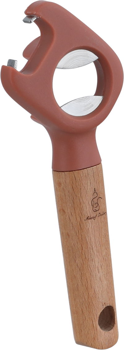 فتاحة علب بلاستيك استيل السيف غاليري، 17×6 سم يد خشب - طوبي product image 2