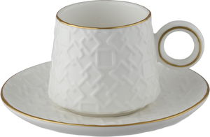 Al Saif Gallery Turkish coffee cup and saucer set, 12 pieces, Islamic design - white product image 2