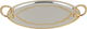 Al Saif Gallery Stainless Steel Oval Serving Set, 3 Pieces - Silver Gold product image 3