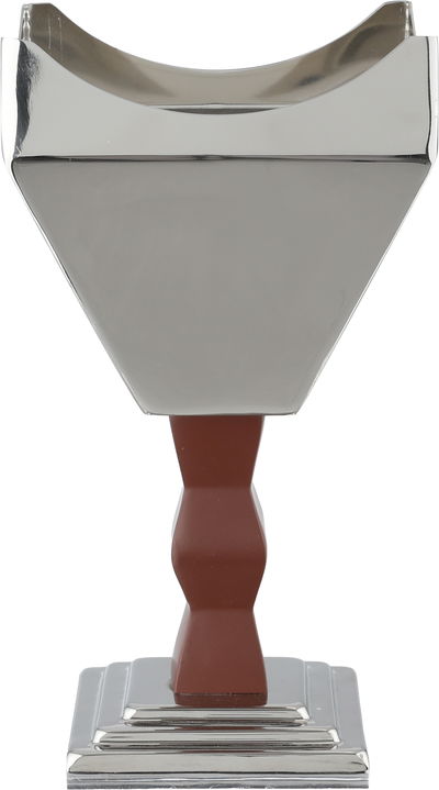 مبخرة ستانلس استيل السيف غاليري، 14x14x25 سم، قاعدة - فضي خشبي product image 1