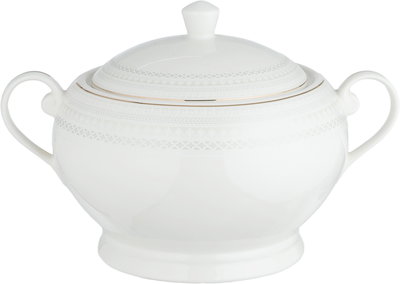 طقم تقديم سفرة بورسلان السيف غاليري، 65 قطعة - أبيض ذهبي product image 3