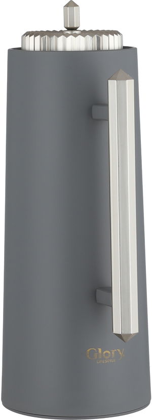 ترمس لين جلوري، 1 لتر،حافظة داخلية زجاج، ضغاط، يد نيكل مطفي - رمادي غامق product image 2