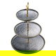 Al saif Gallery Porcelain Dessert Serving Stand, 3 Tiers - Black product image 2