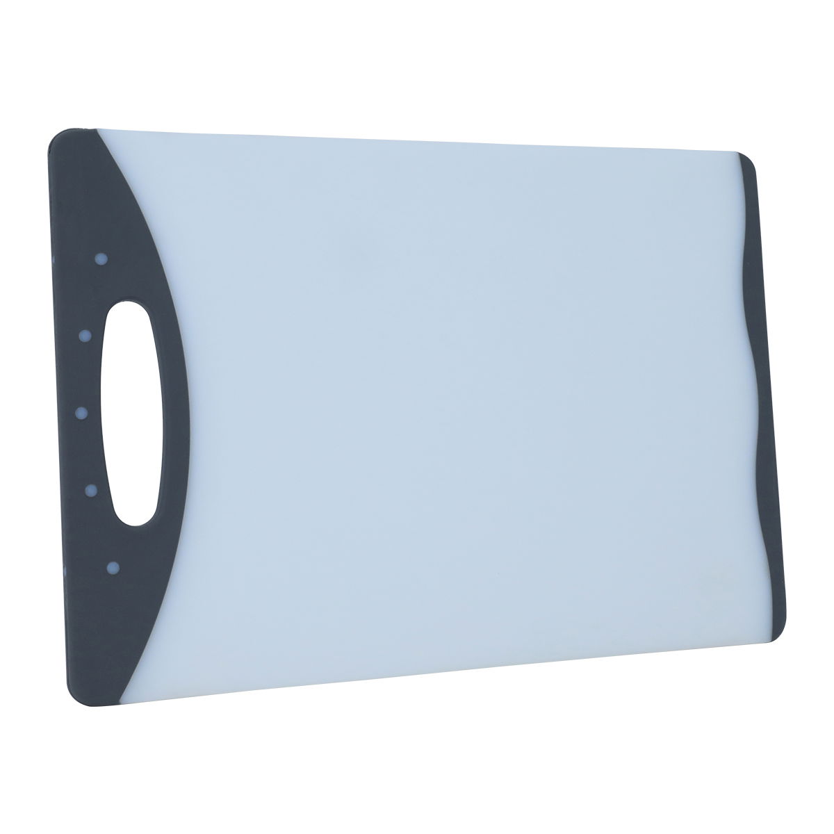 Al Saif Gallery plastic cutting boards set, rectangular, with black edge, 3 pieces - white product image 2