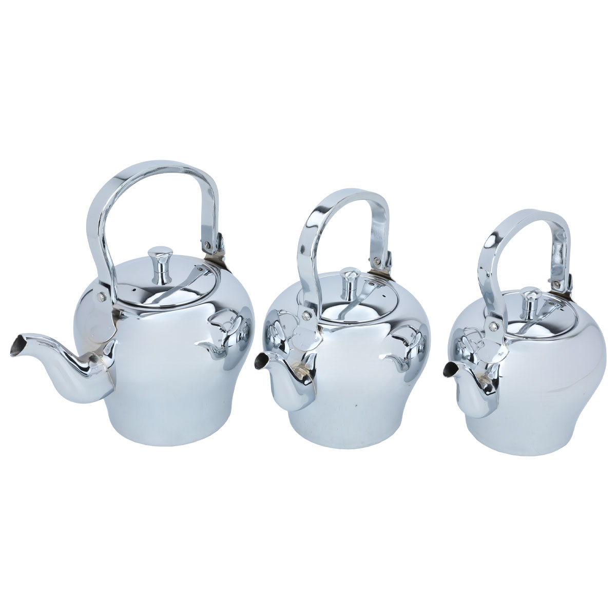 طقم ابريق سليمان استيل السيف غاليري، 3 قطع - فضي product image 2