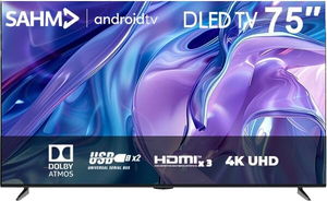 ARRQW SHM-75LPS 75-inch Frameless Smart TV, 4K UHD, LED, Android 13 - Black product image