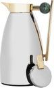 Al Saif Gallery Alaa thermos set, 1/0.75 liter, two pieces, thermal glass inner container, steel outer shell - silver product image 4