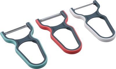 Excellent Houseware 3-Piece Plastic Steel Vegetable Peeler Set - Color product image 2