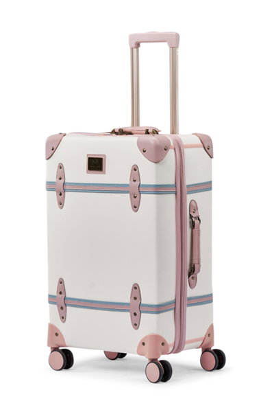 Limra LMA-7055 Artificial Leather Luggage Set, 4 Sizes, 4 Wheels, 360 Degree Rotating - Beige Pink product image 4