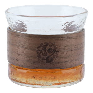 Al Saif Gallery Clear Glass Mug with Wooden Strap, 130 ml - Clear product image