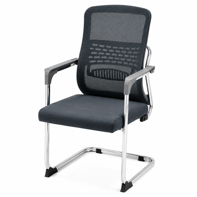 كرسي مكتب معدن وبلاستيك، 102×53×50 سم - رمادي غامق product image 2