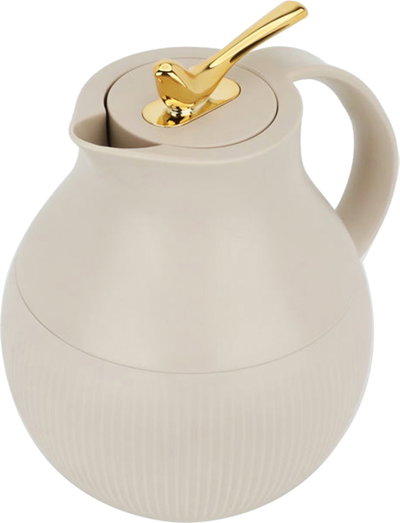Al Saif Gallery Royal 6 thermos, 950 ml, glass inner container, plastic outer shell - light brown product image 4