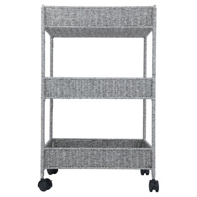 Al Saif Gallery Wicker Food Cabinet, 3 Shelves, 77.5X33X52 Cm - Gray product image 2