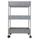 Al Saif Gallery Wicker Food Cabinet, 3 Shelves, 77.5X33X52 Cm - Gray product image 2