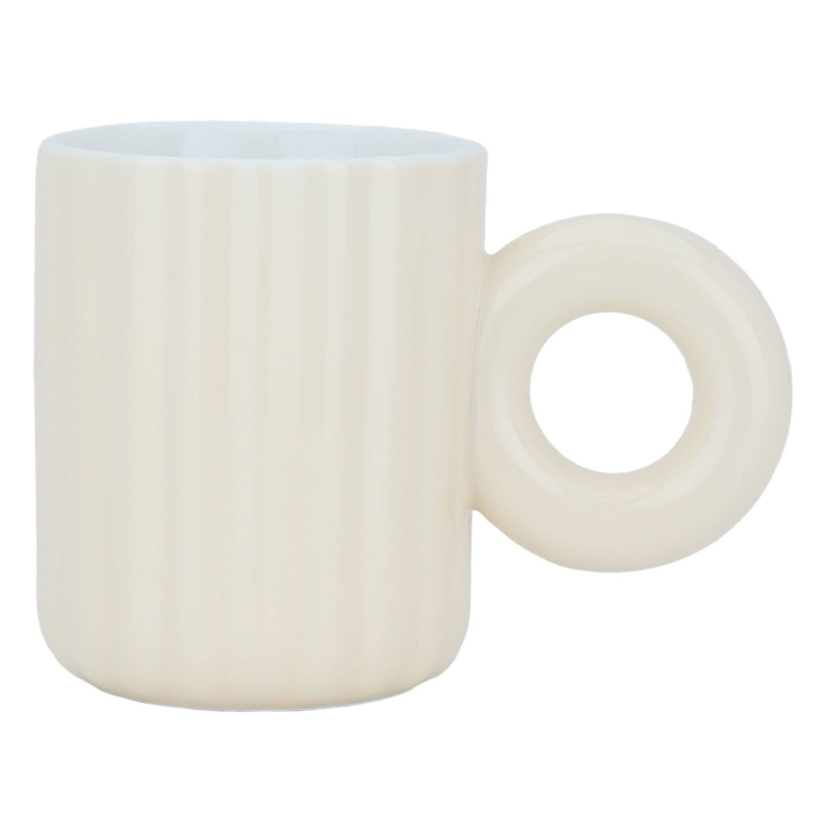 Al Saif Gallery Mug with Porcelain Round Handle, 400 ml - Beige product image 1