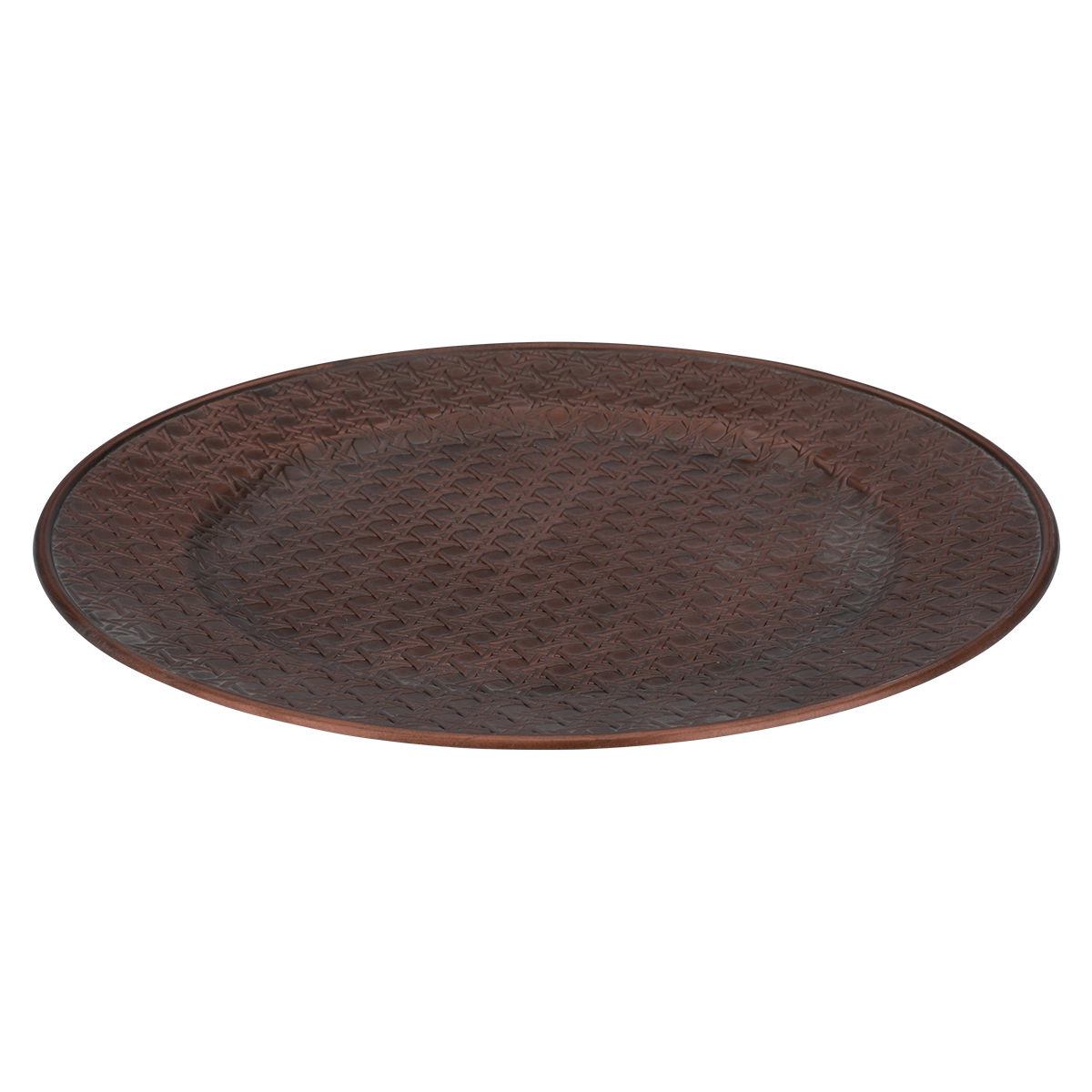Al Saif Gallery Fiber Serving Plate, 32.5X32.5X2.5 Cm, Round - Brown product image 2