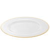 Al Saif Gallery glass sweet dish, 33 x 33 x 2 cm, circular, with golden font - clear product image 3
