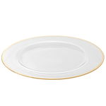 Al Saif Gallery glass sweet dish, 33 x 33 x 2 cm, circular, with golden font - clear product image 3